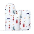 thumbnail image 1 of Disketp Nautical Lighthouse Sailboat Oven Mitts And Potholders Bbq Gloves-Oven Mitts And Pot Holders With Recycled Infill Silicone Non-Slip Cooking Gloves For Cooking Baking Grilling, 1 of 9
