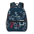 thumbnail image 1 of Disketp Navy Blue Geometric Backpack for Men and Women - Lightweight Backpack Classical with Multi-pockets Casual Daypack for College Workplace Travel, 1 of 5