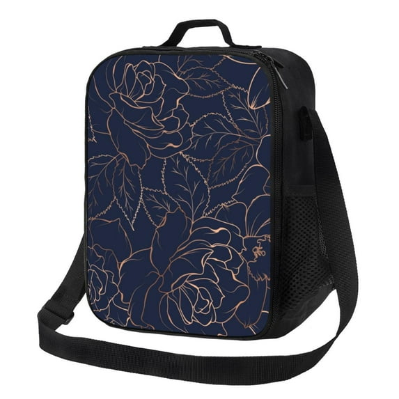 Disketp Navy Dark Blue Insulated Lunch Bag Lunch Box - Lunch Bag for Men Adult Women