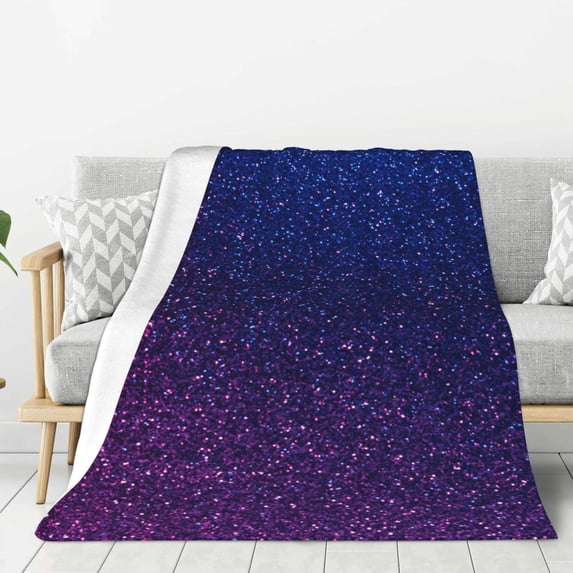 Disketp Neon Glitter Cozy Flannel Fleece Throw Blanket: Has a velvety texture for All Seasons - Perfect for Women, Men, & Kids"40"x30"