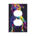 thumbnail image 1 of Disketp Neon Pop Art Pitbull Decorative Light Switch or Outlet Wall Plate with Safety Cover-Style S, 1 of 6