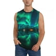 thumbnail image 1 of Disketp Northern Lights Sleeveless Tshirts for Men, Muscle Shirts for Men Dry Fit Tank Top-Large, 1 of 5