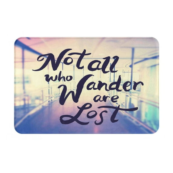 Disketp Not All Those Who Wander Are Lost Mat For Front Door Outside - Doormat Outdoor Entrance - Welcome Mats Outdoor,Outside Entry And Outdoor Entrance 16''X24''
