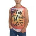 thumbnail image 1 of Disketp Not All Who Wander Are Lost Sleeveless Tshirts For Men, Muscle Shirts For Men Dry Fit Tank Top-3x-Large, 1 of 8
