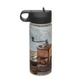 Disketp Oil Lamp Coffee Beans 18oz Sports Insulated Kettle With Straw