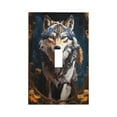 Disketp Oil Painting Tribal Wolf Decorative Light Switch or Outlet Wall