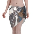 thumbnail image 1 of Disketp Oil Painting Tribal Wolf Women Swimsuit Cover Up Short Chiffon Summer Beach Sarong Bikini Wrap Skirt Bathing Suit, 1 of 8