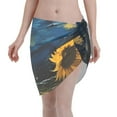 thumbnail image 1 of Disketp Oil Starry Sky Sunflower Women Swimsuit Cover Up Short Chiffon Summer Beach Sarong Bikini Wrap Skirt Bathing Suit, 1 of 5