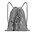 thumbnail image 1 of Disketp Optical Zebra Illusion Drawstring Backpack Drawstring Gym Bags Draw String Bags for Sports, Gym, Travel, Swimming, Beach-Medium, 1 of 6