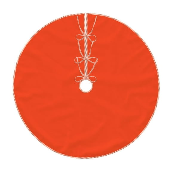Disketp Orange Christmas Tree Skirt, Christmas Tree Decorations, Christmas Decor, Tree Mat Decoration(30-48IN)-30"