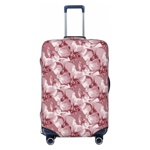 Disketp Orchids Flowers Elastic Travel Luggage Cover Travel Suitcase Protective Cover For Trunk Case Apply To 18''-32'' Suitcase Cover-X-Large