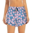 thumbnail image 1 of Disketp Orchids Flowers Print Women's Shorts Workout Shorts for Athletic Gym Running Shorts with Phone Pockets X-Large, 1 of 8