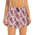 thumbnail image 1 of Disketp Orchids Flowers Print Women's Shorts Workout Shorts for Athletic Gym Running Shorts with Phone Pockets, 1 of 8