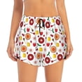 thumbnail image 1 of Disketp Oriental Cuisine Print Women's Shorts Workout Shorts for Athletic Gym Running Shorts with Phone Pockets, 1 of 8