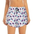 thumbnail image 1 of Disketp Ornamental Turtles Print Women's Shorts Workout Shorts for Athletic Gym Running Shorts with Phone Pockets, 1 of 8