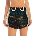 thumbnail image 1 of Disketp Owl with Mandala Print Women's Shorts Workout Shorts for Athletic Gym Running Shorts with Phone Pockets X-Large, 1 of 8