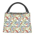 thumbnail image 1 of Disketp Paisley Floral 5 Insulated Bags, Insulated Cooler Bag Totes for Lunch Beach Camping, 1 of 6