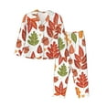 thumbnail image 1 of Disketp Pajamas Set Long Sleeve Sleepwear Womens Button Down Nightwear Pj Sets-Acorns And Autumn Leaves, 1 of 9