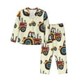 thumbnail image 1 of Disketp Pajamas Set Long Sleeve Sleepwear Womens Button Down Nightwear Pj Sets-Cartoon Tractor, 1 of 9