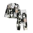 thumbnail image 1 of Disketp Pajamas Set Long Sleeve Sleepwear Womens Button Down Nightwear Pj Sets-Colors Cats, 1 of 9