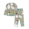 thumbnail image 1 of Disketp Pajamas Set Long Sleeve Sleepwear Womens Button Down Nightwear Pj Sets-Cute Farm Birds, 1 of 9