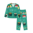 thumbnail image 1 of Disketp Pajamas Set Long Sleeve Sleepwear Womens Button Down Nightwear Pj Sets-Cute Sushi, 1 of 9