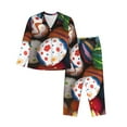 thumbnail image 1 of Disketp Pajamas Set Long Sleeve Sleepwear Womens Button Down Nightwear Pj Sets-Easter Egg, 1 of 9