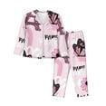 thumbnail image 1 of Disketp Pajamas Set Long Sleeve Sleepwear Womens Button Down Nightwear Pj Sets-Eiffel Tower And Butterflies, 1 of 9