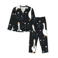 thumbnail image 1 of Disketp Pajamas Set Long Sleeve Sleepwear Womens Button Down Nightwear Pj Sets-Fashionable Goose, 1 of 9