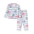 thumbnail image 1 of Disketp Pajamas Set Long Sleeve Sleepwear Womens Button Down Nightwear Pj Sets-Flamingo And Pineapple, 1 of 9