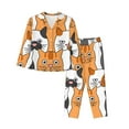 thumbnail image 1 of Disketp Pajamas Set Long Sleeve Sleepwear Womens Button Down Nightwear Pj Sets-Funny Cats, 1 of 9