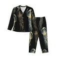 thumbnail image 1 of Disketp Pajamas Set Long Sleeve Sleepwear Womens Button Down Nightwear Pj Sets-Jellyfish, 1 of 9