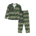 thumbnail image 1 of Disketp Pajamas Set Long Sleeve Sleepwear Womens Button Down Nightwear Pj Sets-Jungle Green Camo Usa Flag, 1 of 9