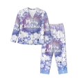 thumbnail image 1 of Disketp Pajamas Set Long Sleeve Sleepwear Womens Button Down Nightwear Pj Sets-Merry Christmas, 1 of 9