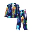 thumbnail image 1 of Disketp Pajamas Set Long Sleeve Sleepwear Womens Button Down Nightwear Pj Sets-Transparent Jellyfishes, 1 of 9
