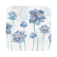 thumbnail image 1 of Disketp Pale Blue Lotus Flowers Funny Coasters,4 Pcs Leather Coasters With Holder, Perfect Housewarming Hostess Gifts,Protect Furniture From Water Marks Scratch, 1 of 9