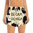 thumbnail image 1 of Disketp Panda Doing Yoga Print Women's Shorts Workout Shorts for Athletic Gym Running Shorts with Phone Pockets Small, 1 of 8