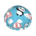 thumbnail image 1 of Disketp Panda Flying In The Sky Shower Caps,Reusable Shower Cap For Women, Double Layer Waterproof Hair Cap, Large Size For All Hair Lengths,For Girls Spa Home Salon Use, 1 of 9