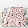 thumbnail image 1 of Disketp Panda Flying in the Sky (2) Cozy Flannel Fleece Throw Blanket: Has a velvety texture for All Seasons - Perfect for Women, Men, & Kids"40"x30", 1 of 6