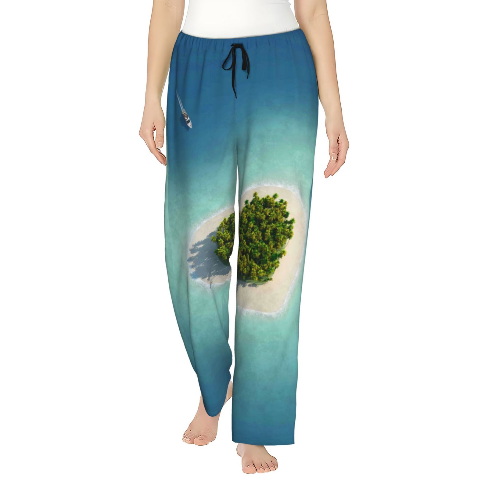 Island Paradise Satin Straight Leg Pants