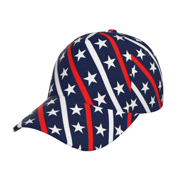 Disketp Patriotic Star Pattern Print Baseball Caps For Outdoor Sports Fashion Casual Outdoor Caps Men Women