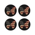 thumbnail image 1 of Disketp Patriotic USA Butterfly Art Funny Coasters,4 Pcs Leather Coasters with Holder, Perfect Housewarming Hostess Gifts,Protect Furniture from Water Marks Scratch and Damage-Round Shape, 1 of 6