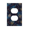 thumbnail image 1 of Disketp Peacock Feathers Decorative Light Switch or Outlet Wall Plate with Safety Cover-Style S, 1 of 6