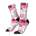 thumbnail image 1 of Disketp Peonies And Roses Unisex Crew Socks Lightweight Breathable Ventilation Ankle Socks, Mid-calf socks for Daily, 1 of 6