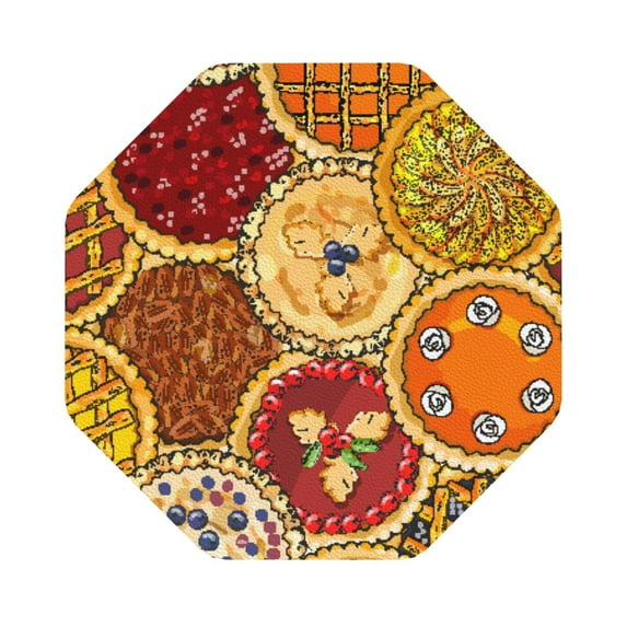 Disketp Pies Funny Coasters,6 Pcs Leather Coasters With Holder, Perfect Housewarming Hostess Gifts,Protect Furniture From Water Marks Scratch And Damage