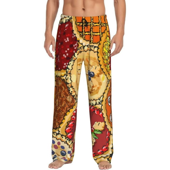 Disketp Pies Men'S Pajama Pants - Ultra Soft Fleece Sleep And Lounge Pants (Size: S-Xxl)