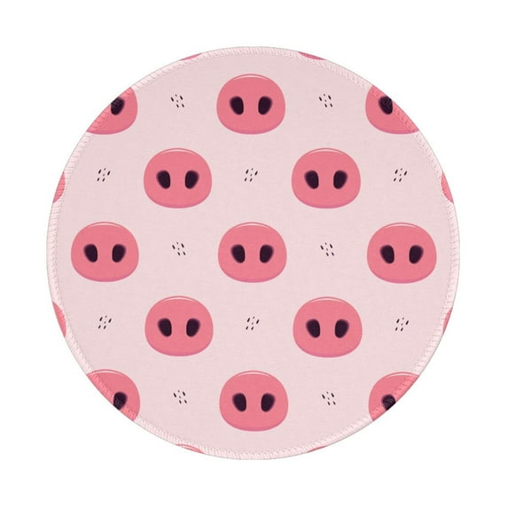 Disketp Pig Noses Small Mouse Pad 7.9x7.9 Inches,Washable Round Mousepad For Office Laptop Computer,Non-Slip Rubber Base Mouse Pads For Wireless Mouse