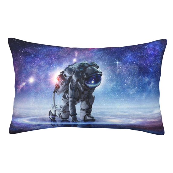 Disketp Pillow Covers Astronauts Start Running Pattern Throw Pillow Case Cushion Covers,Cushion For Bedroom,Couch,Home-20"X30"