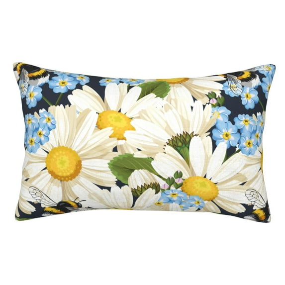 Disketp Pillow Covers Bees Collecting Nectar Pattern Throw Pillow Case Cushion Covers,Cushion For Bedroom,Couch,Home-16"X24"