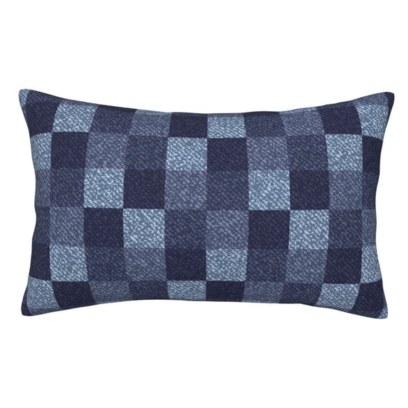 Disketp Pillow Covers Blue Gingham Buffalo Check Pattern Throw Pillow Case Cushion Covers,Cushion For Bedroom,Couch,Home-20"X30"